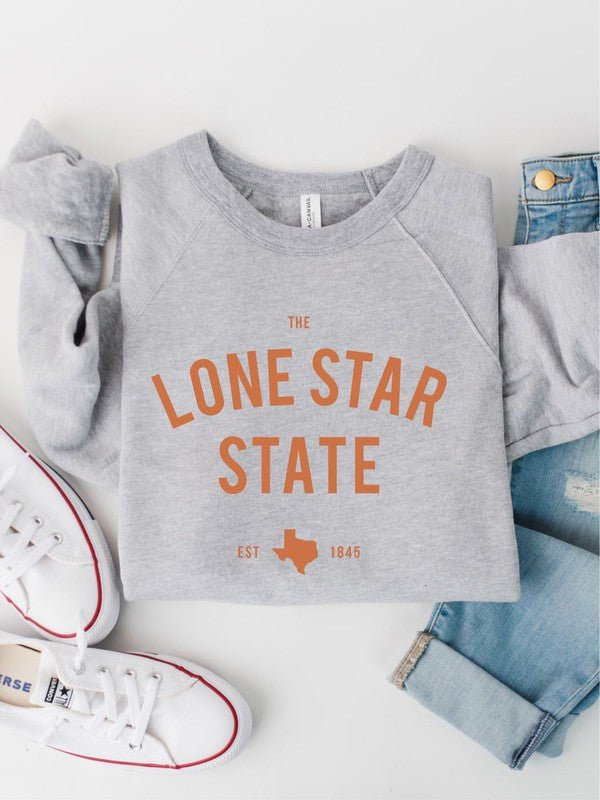 “The Lone Star State” Texas Crewneck Sweatshirt Plus Size - Wander Together Outfitters