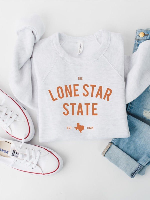 “The Lone Star State” Texas Crewneck Sweatshirt - Plus Sizes - Wander Together Outfitters