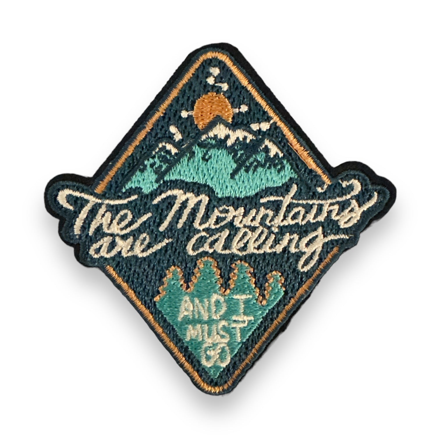 “The Mountains Are Calling” Embroidered Iron On Patch - Wander Together Outfitters