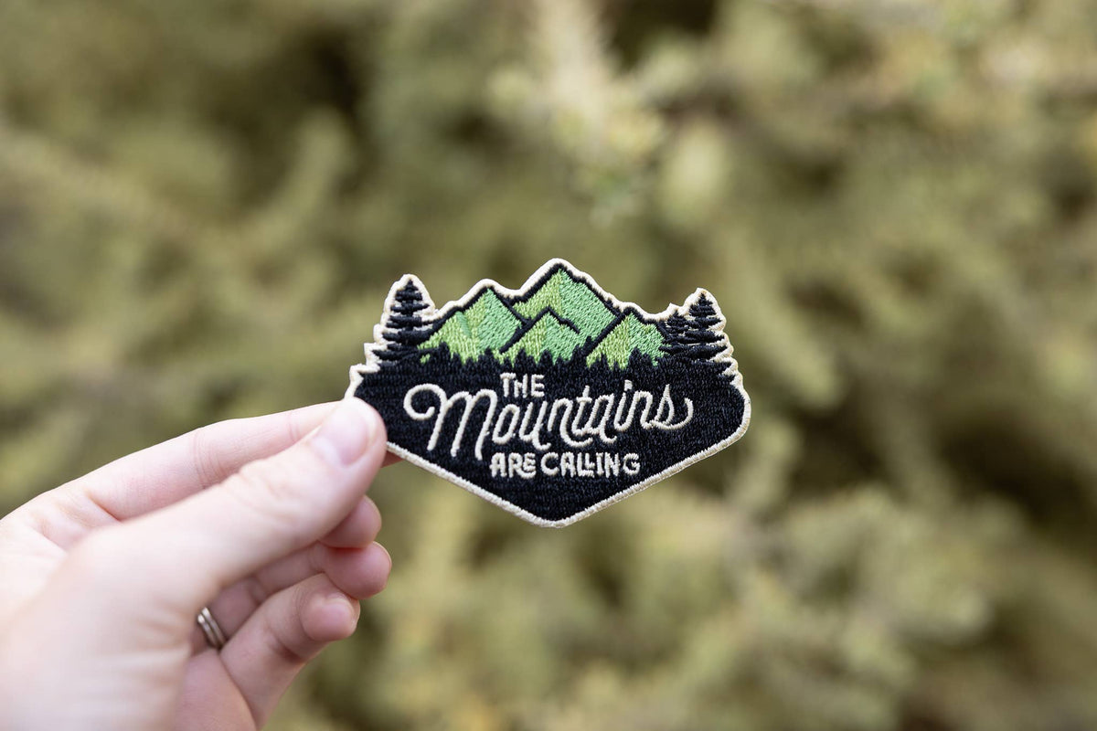 "The Mountains Are Calling" Iron On Patch - Wander Together Outfitters
