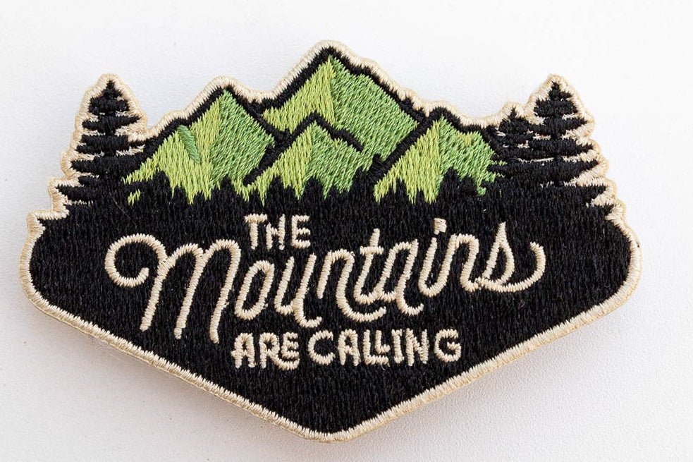"The Mountains Are Calling" Iron On Patch - Wander Together Outfitters