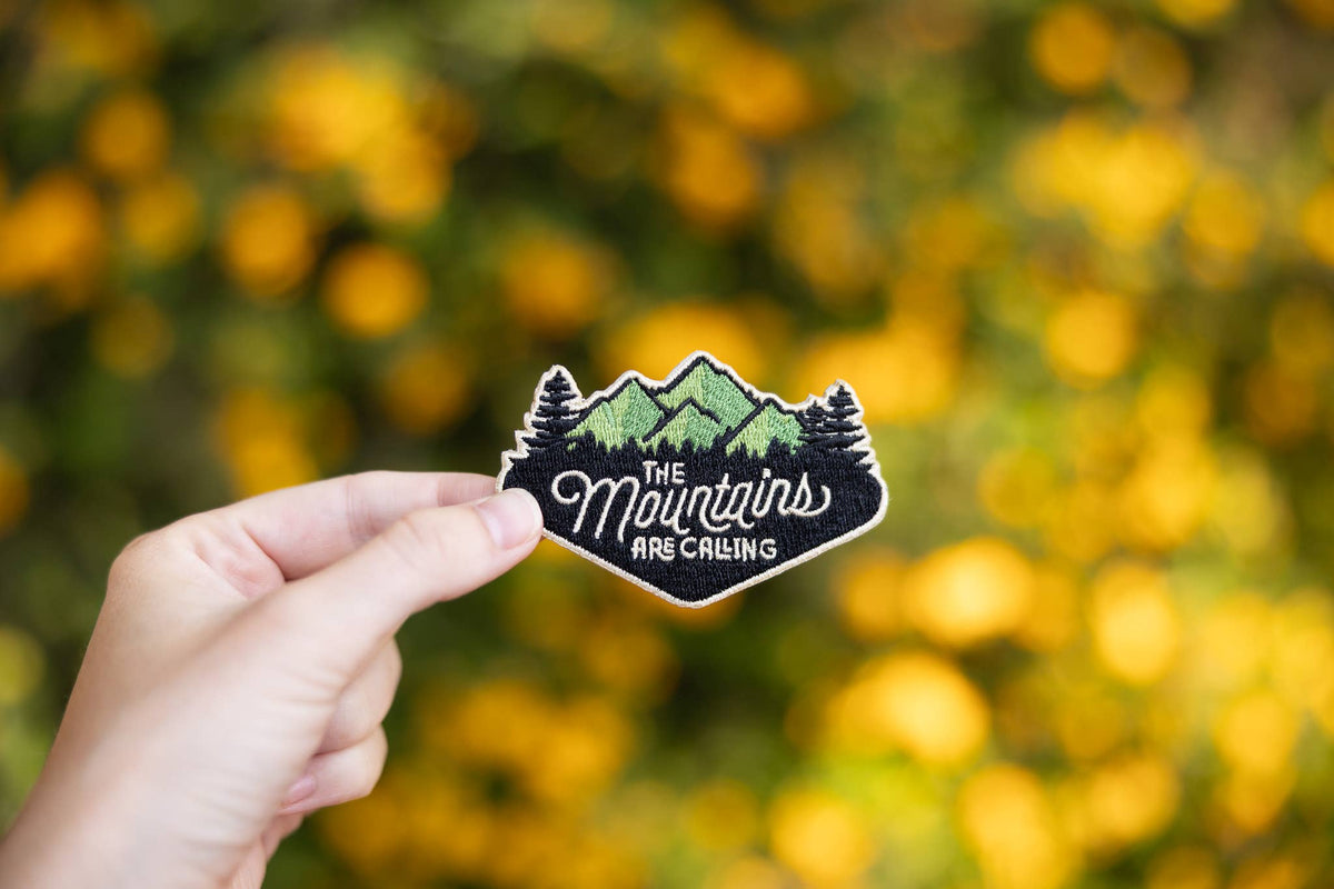 "The Mountains Are Calling" Iron On Patch - Wander Together Outfitters