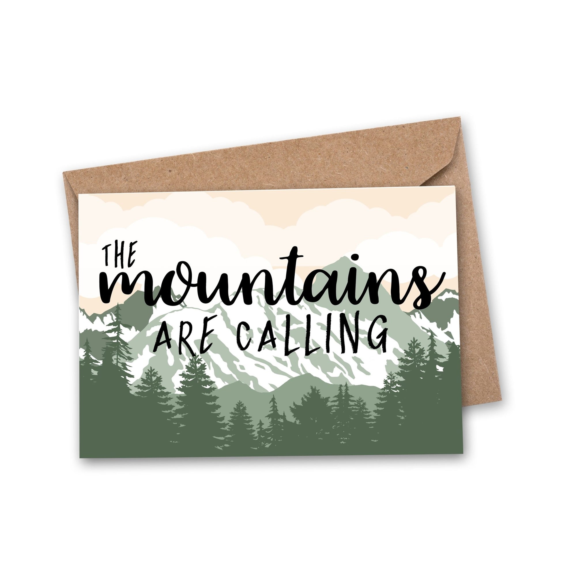 "The Mountains Are Calling" Travel Greeting Card - Wander Together Outfitters