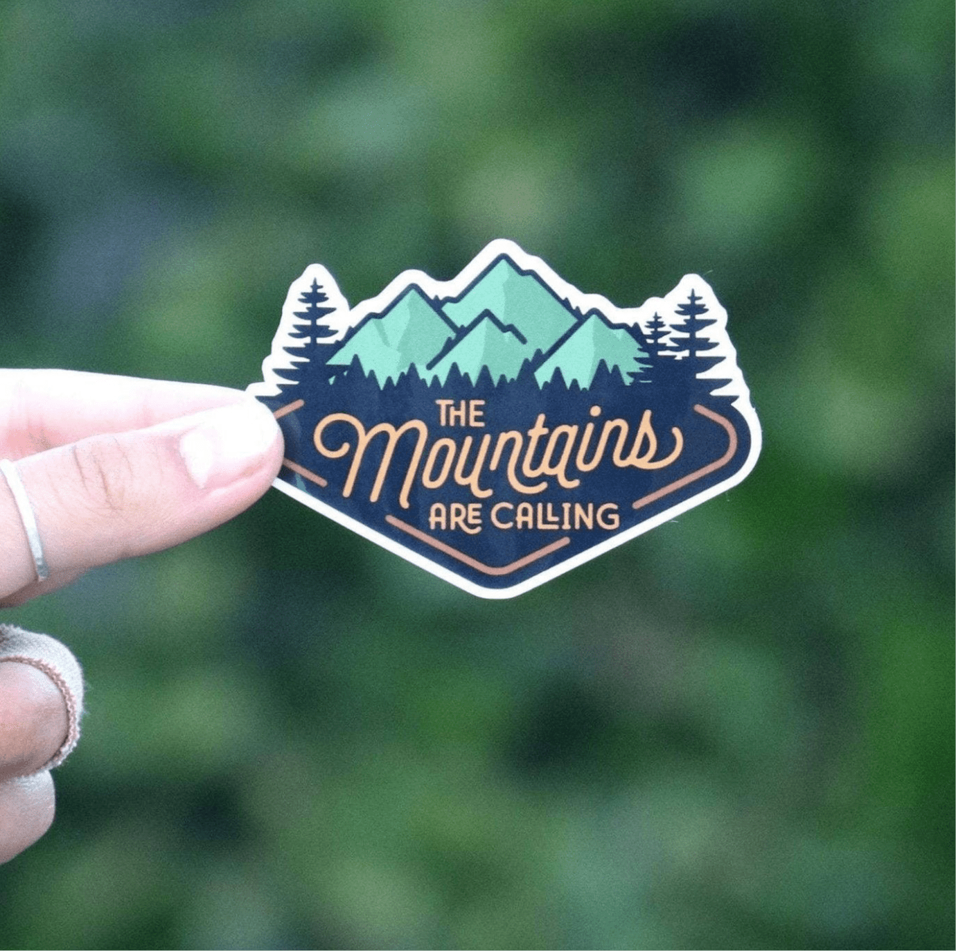 "The Mountains Are Calling" Vinyl Sticker - Wander Together Outfitters