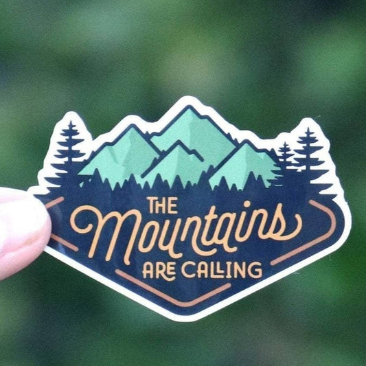 "The Mountains Are Calling" Vinyl Sticker - Wander Together Outfitters