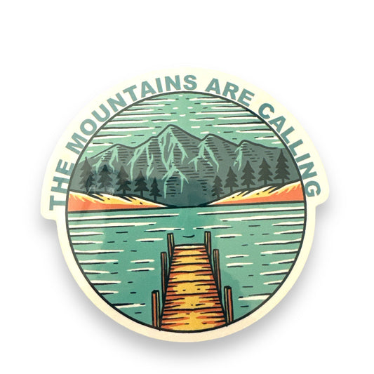 "The Mountains Are Calling" Vinyl Sticker Decal - Wander Together Outfitters