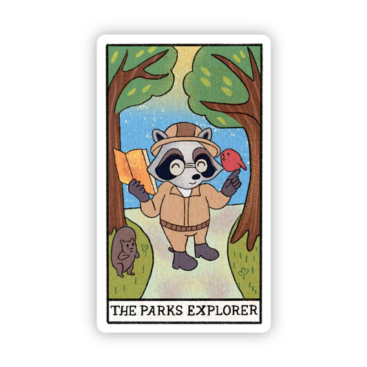 "The Parks Explorer" Tarot Card Sticker - Wander Together Outfitters