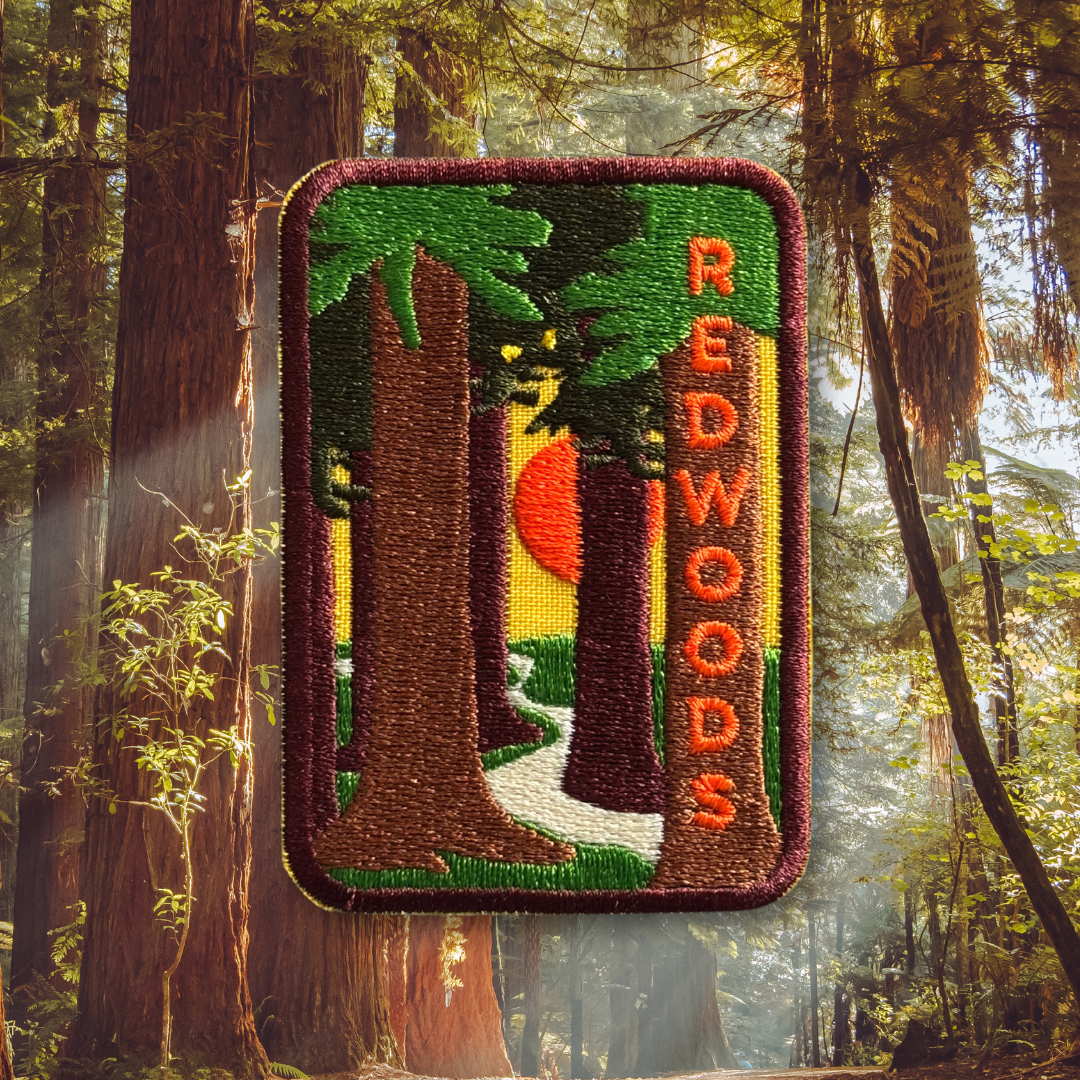 The Redwoods Embroidered Iron On Patch - Wander Together Outfitters