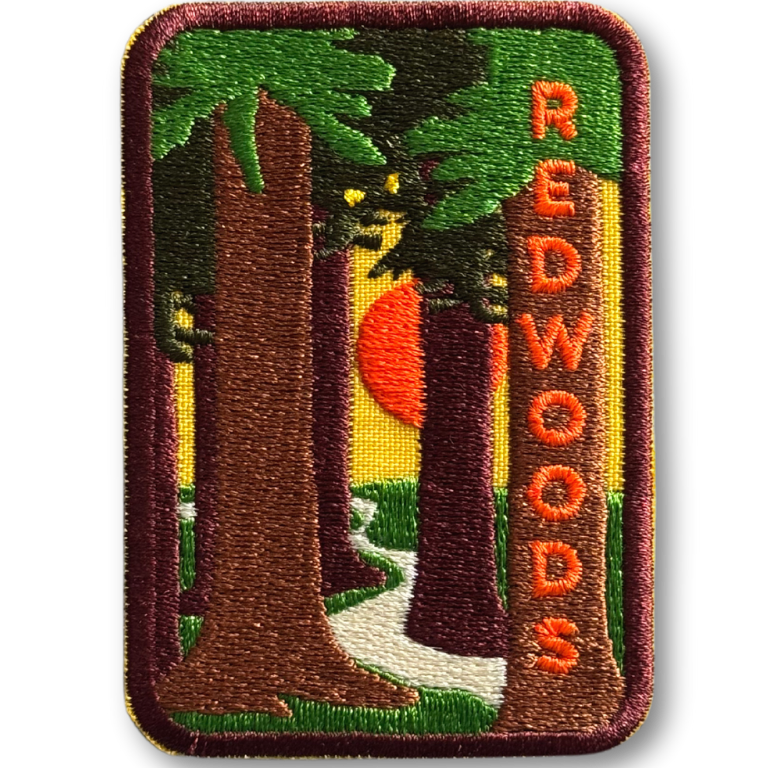The Redwoods Embroidered Iron On Patch - Wander Together Outfitters