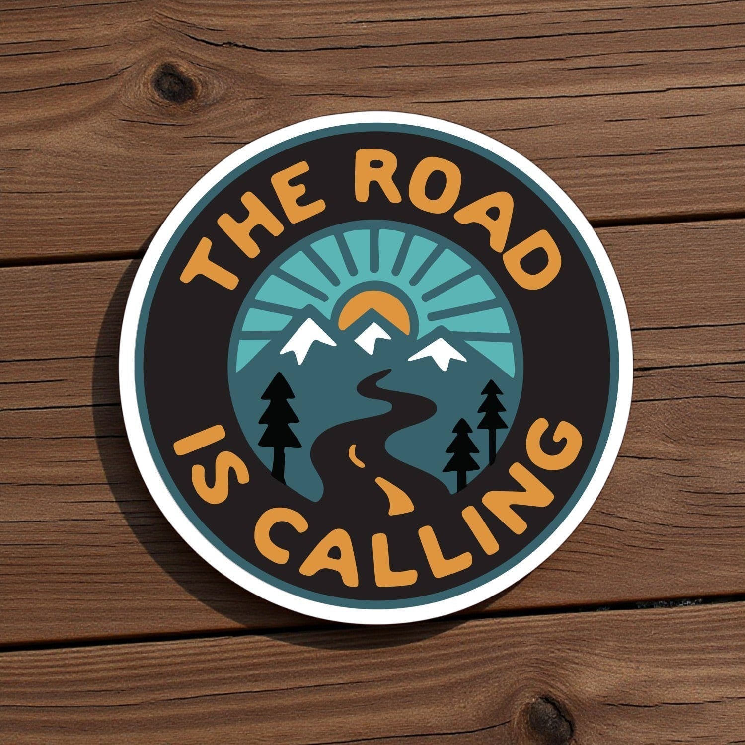 "The Road is Calling" Vinyl Sticker - Wander Together Outfitters
