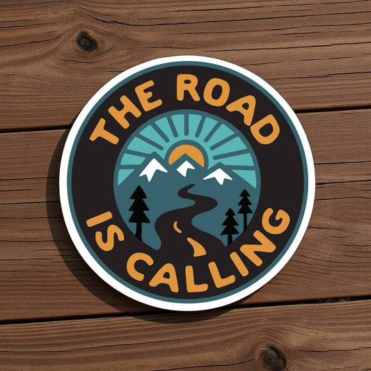 "The Road is Calling" Vinyl Sticker - Wander Together Outfitters