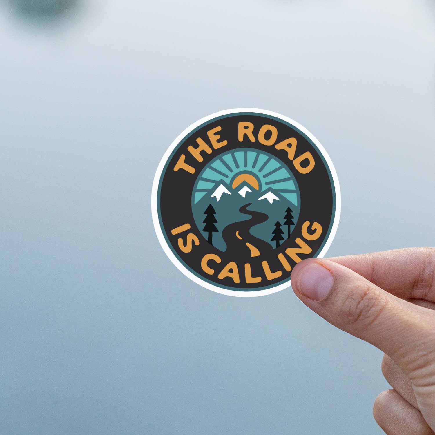 "The Road is Calling" Vinyl Sticker - Wander Together Outfitters