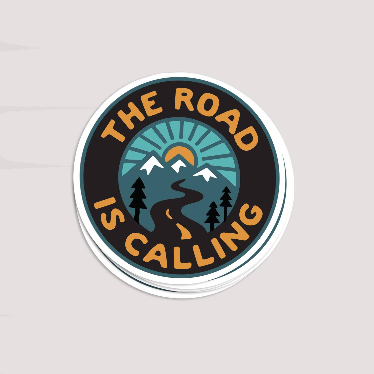 "The Road is Calling" Vinyl Sticker - Wander Together Outfitters