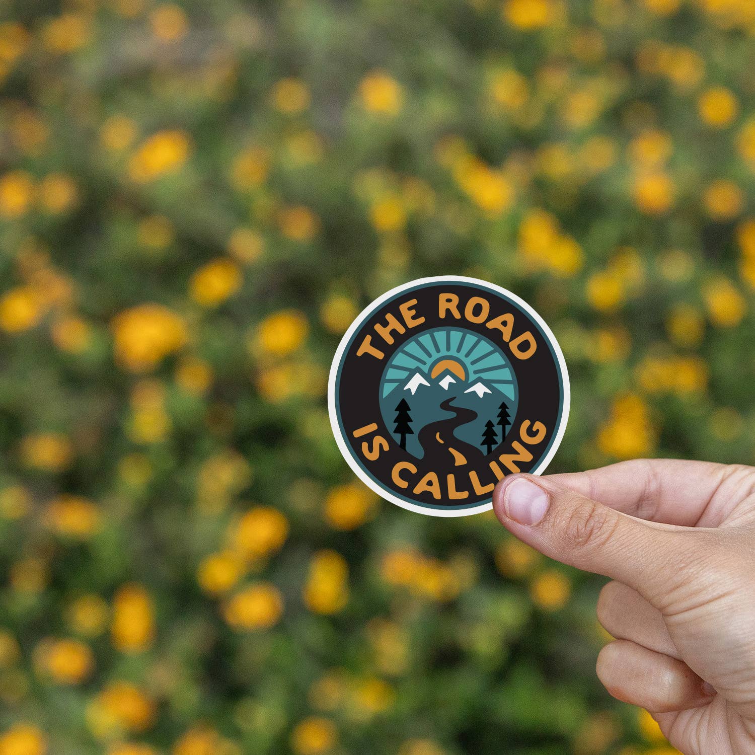"The Road is Calling" Vinyl Sticker - Wander Together Outfitters