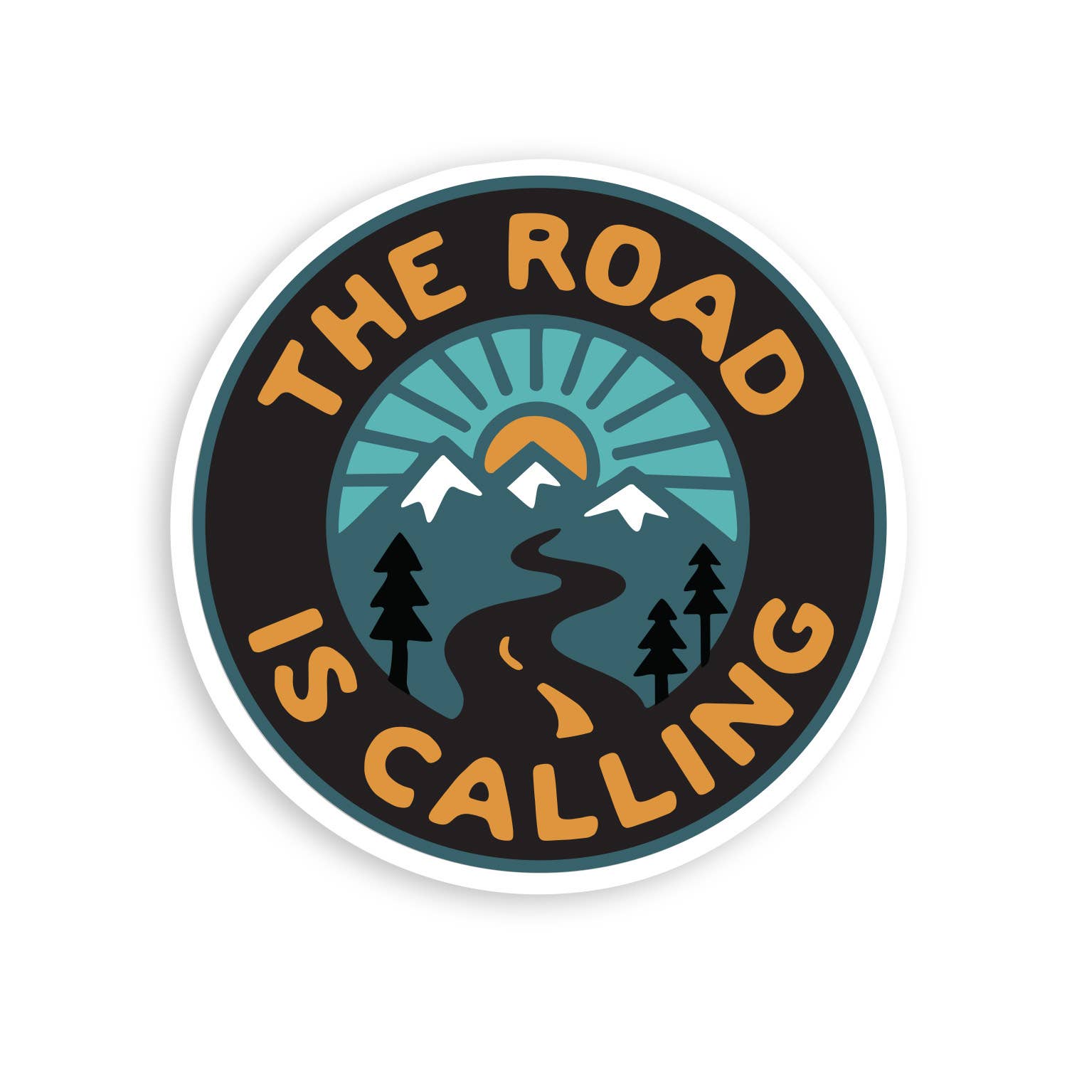 "The Road is Calling" Vinyl Sticker - Wander Together Outfitters