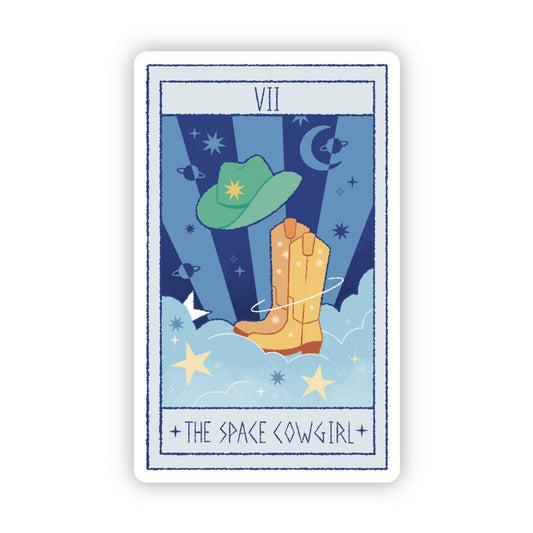 "The Space Cowgirl" Tarot Card Sticker - Wander Together Outfitters