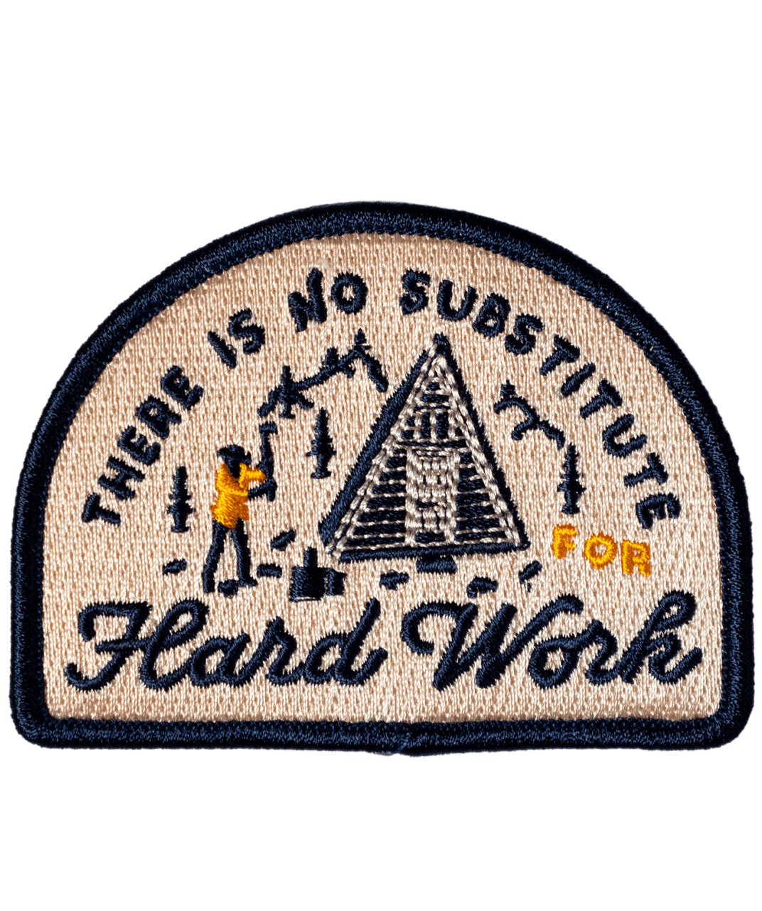 "There is No Substitute for Hard Work" Embroidered Patch - Wander Together Outfitters