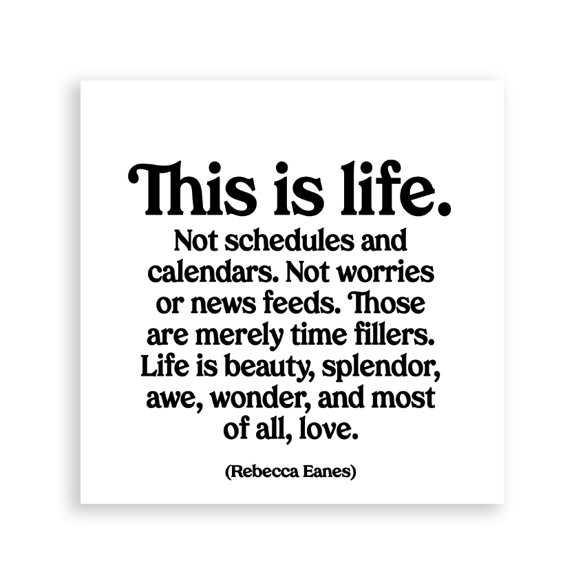 "This Is Life. Not Schedules and Calendars..."Magnet - Wander Together Outfitters