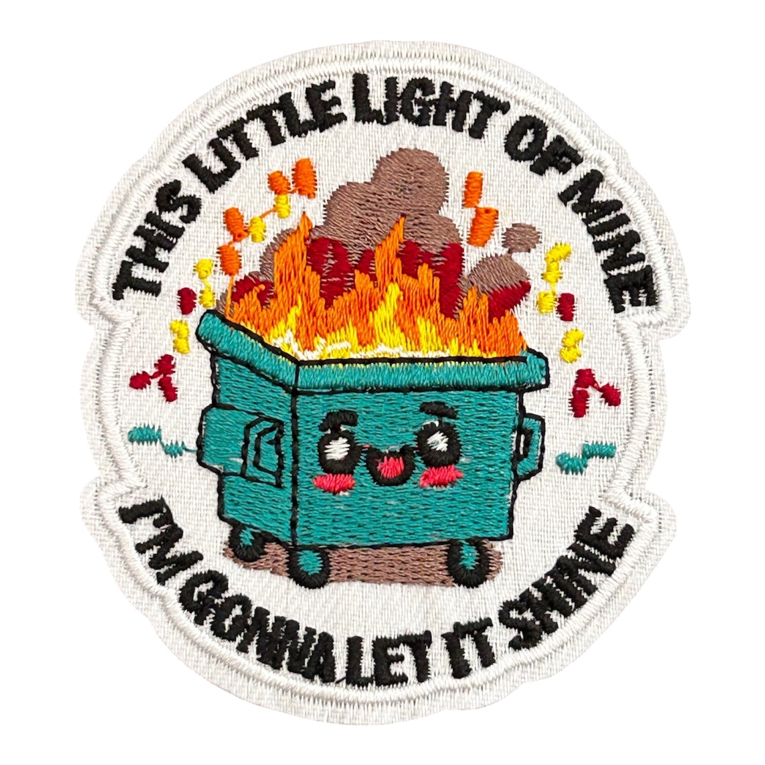 "This Little Light Of Mine" Dumpster Fire Iron On Patch - Wander Together Outfitters