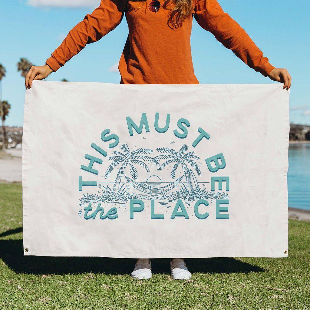 This Must Be The Place Canvas Flag - Wander Together Outfitters