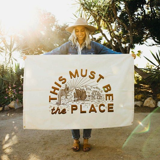 This Must Be The Place Canvas Flag - Wander Together Outfitters