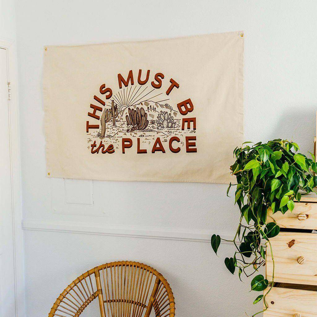 This Must Be The Place Canvas Flag - Wander Together Outfitters