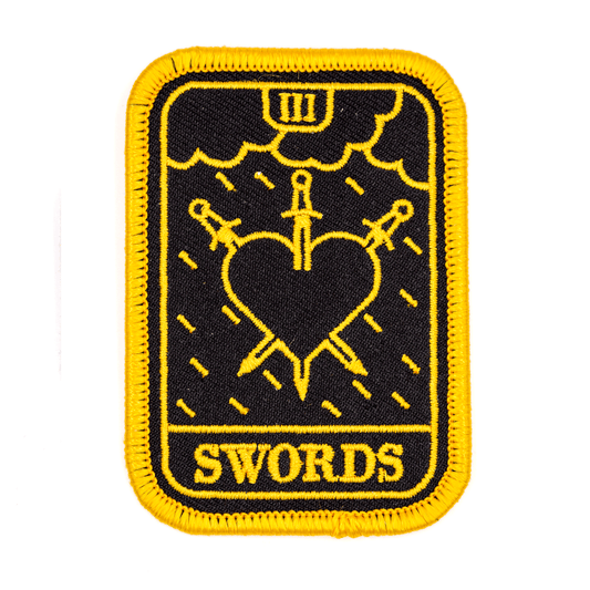 "Three Of Swords" Embroidered Iron - On Patch - Wander Together Outfitters