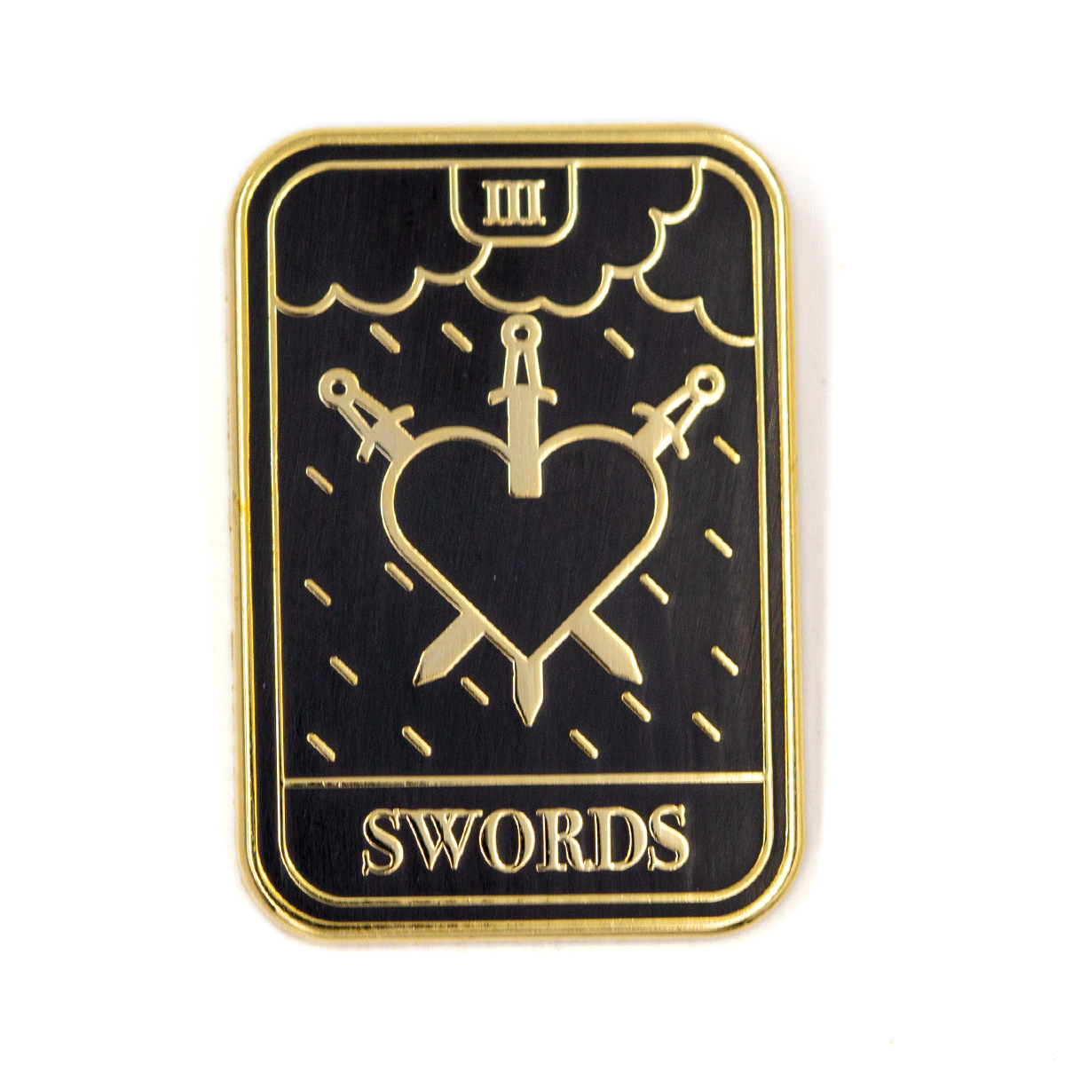 Three Of Swords Tarot Enamel Pin - Wander Together Outfitters