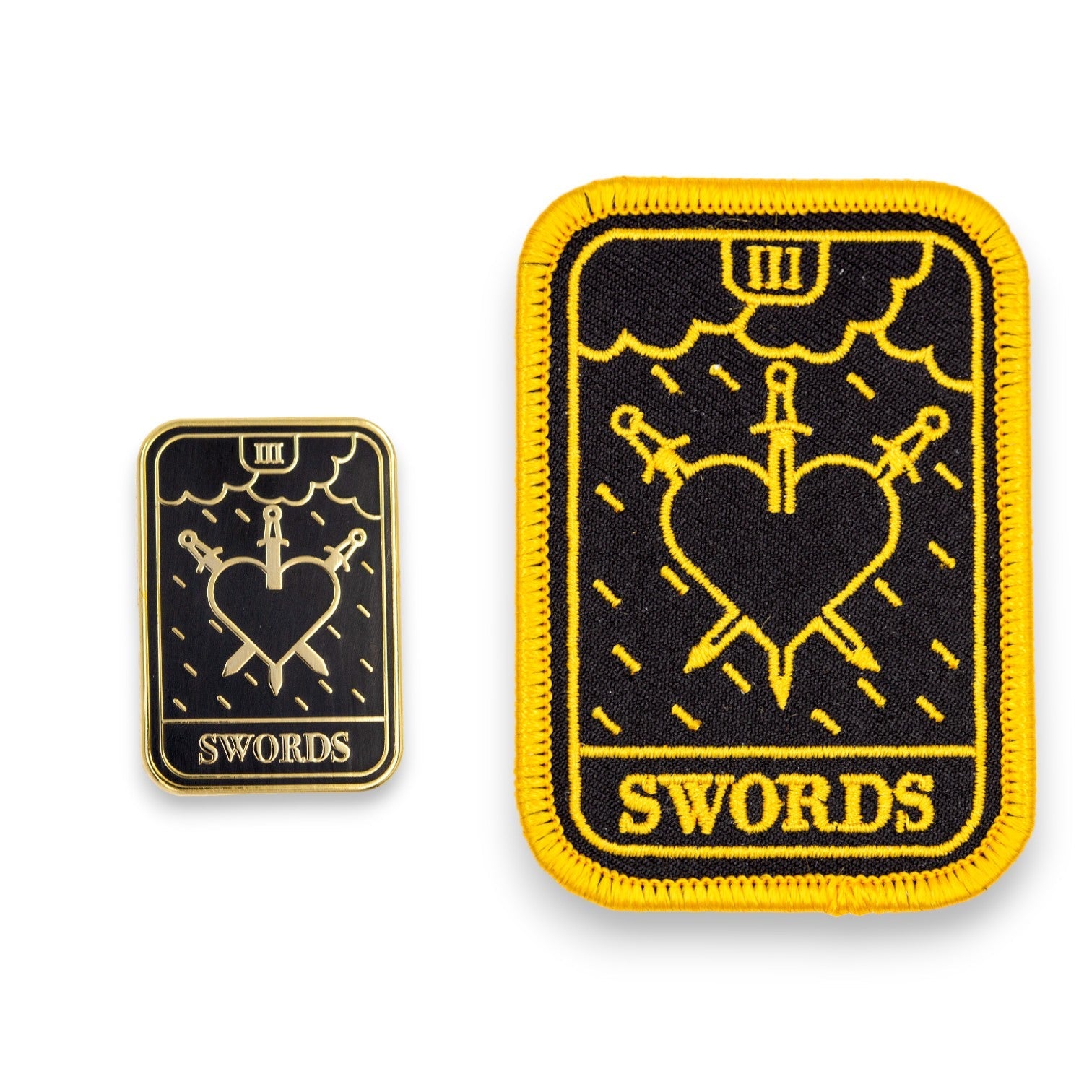 Three Of Swords Tarot Enamel Pin - Wander Together Outfitters