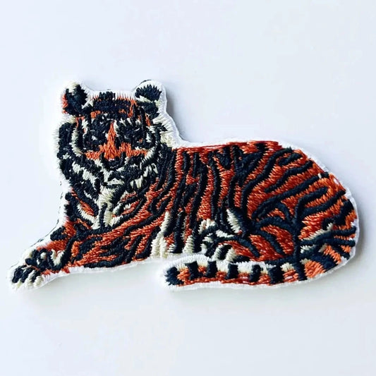 Tiger Embroidered Iron - On Patch - Wander Together Outfitters