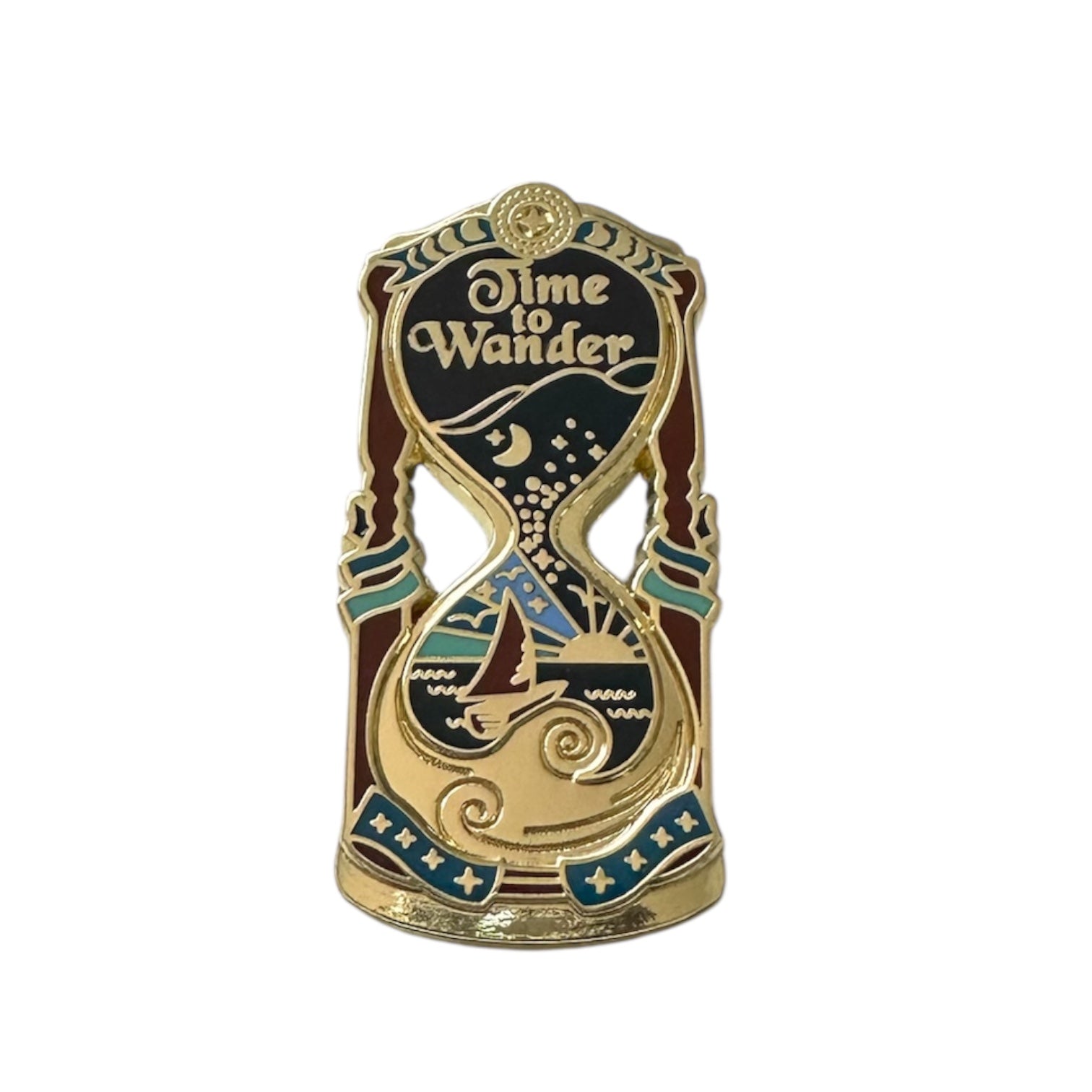 "Time to Wander" and "Traveler" Enamel Pins - Wander Together Outfitters