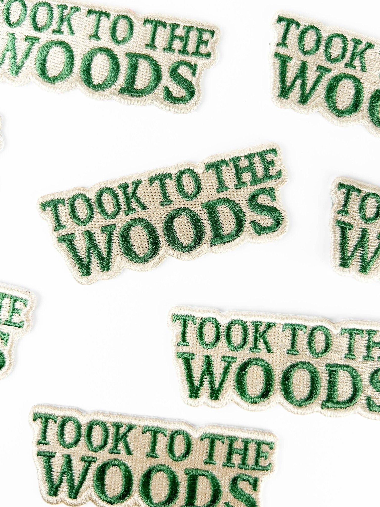 “Took to the Woods” Embroidered Iron On Patch - Wander Together Outfitters