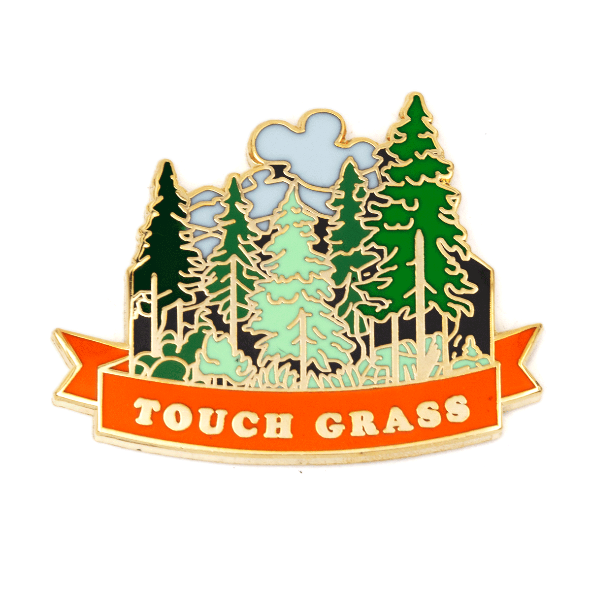 "Touch Grass" Enamel Pin - Wander Together Outfitters