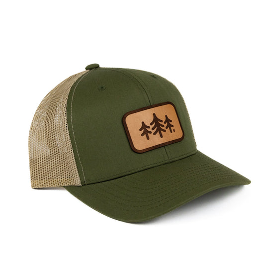 TriPine Leather Patch Trucker Hat - Wander Together Outfitters