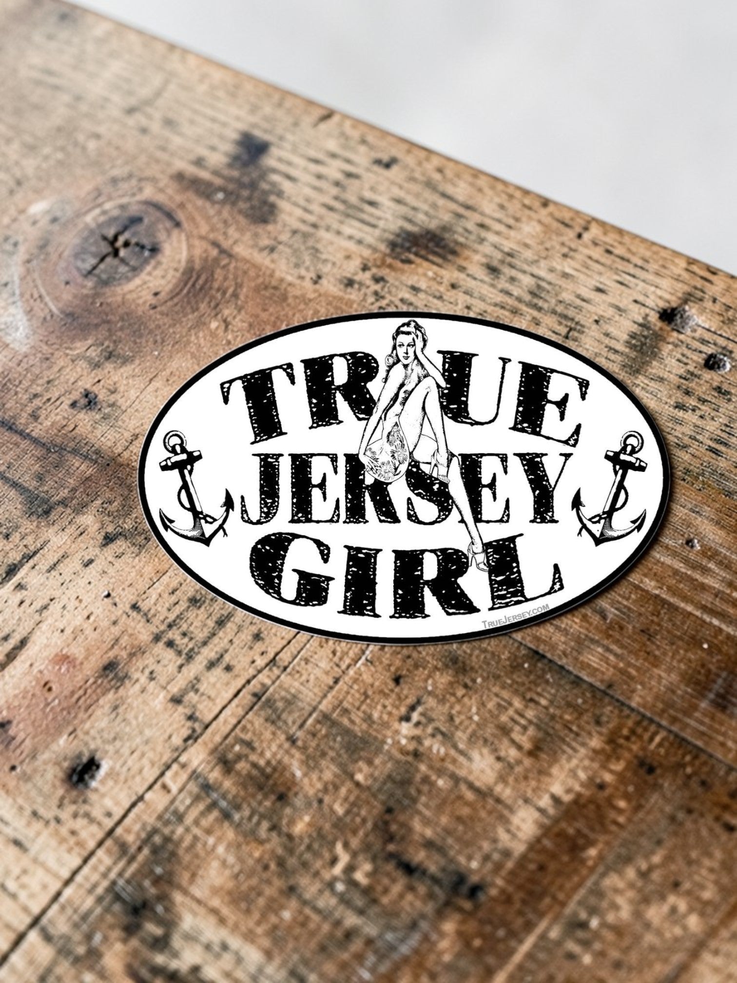 "True Jersey Girl" Anchors Sticker - Wander Together Outfitters
