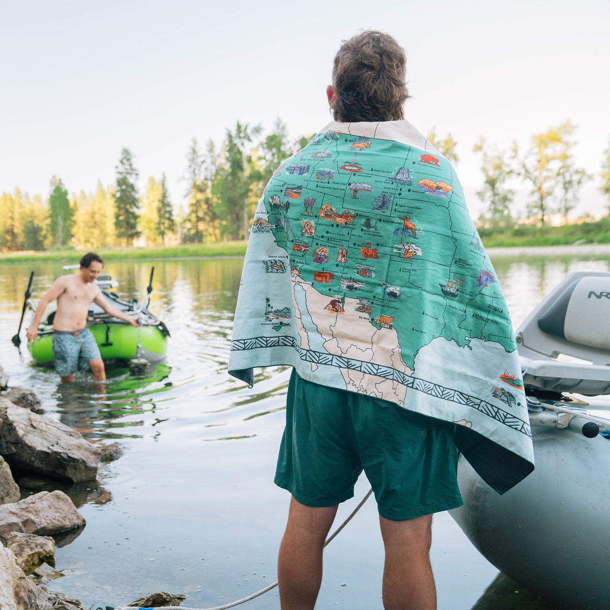 Ultralight Towel: National Parks and Monuments Map - Wander Together Outfitters