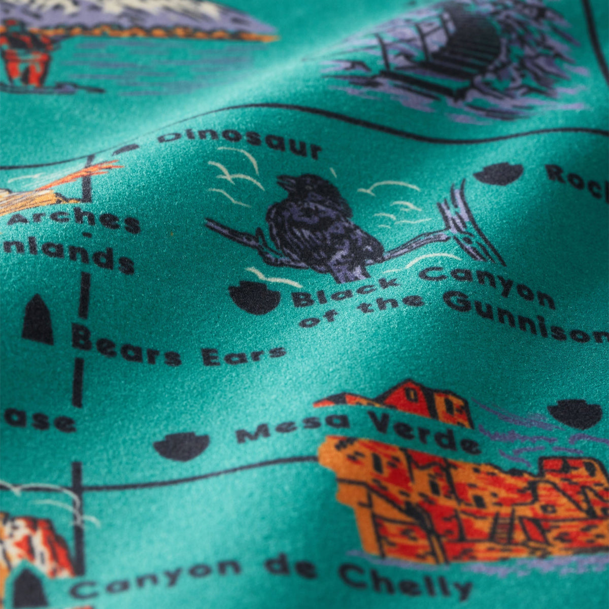 Ultralight Towel: National Parks and Monuments Map - Wander Together Outfitters