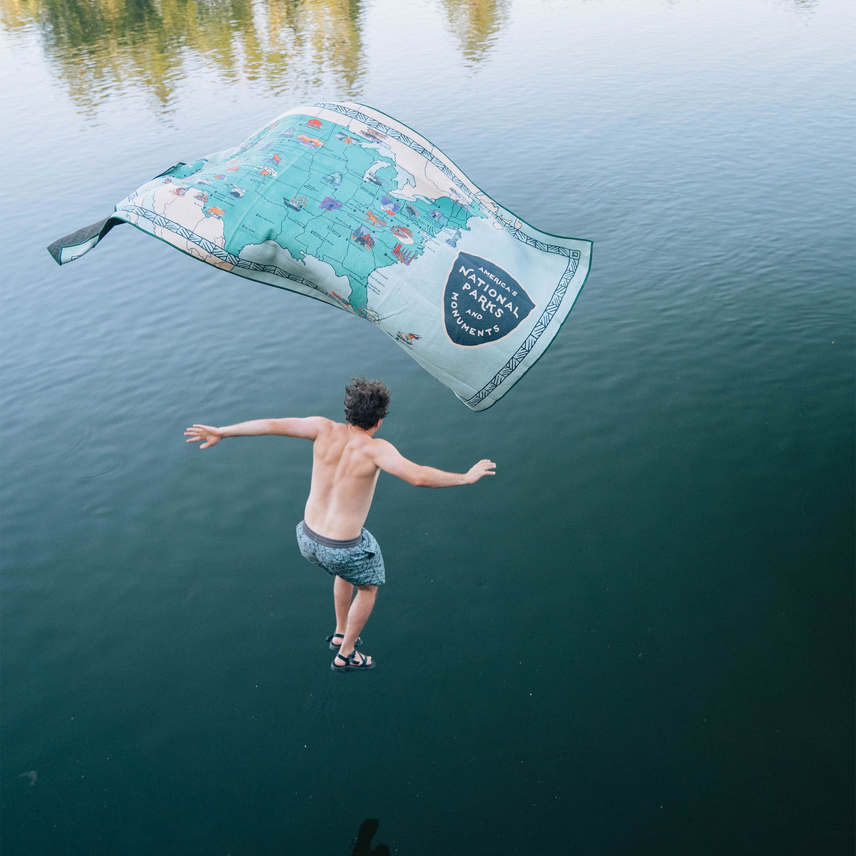 Ultralight Towel: National Parks and Monuments Map - Wander Together Outfitters