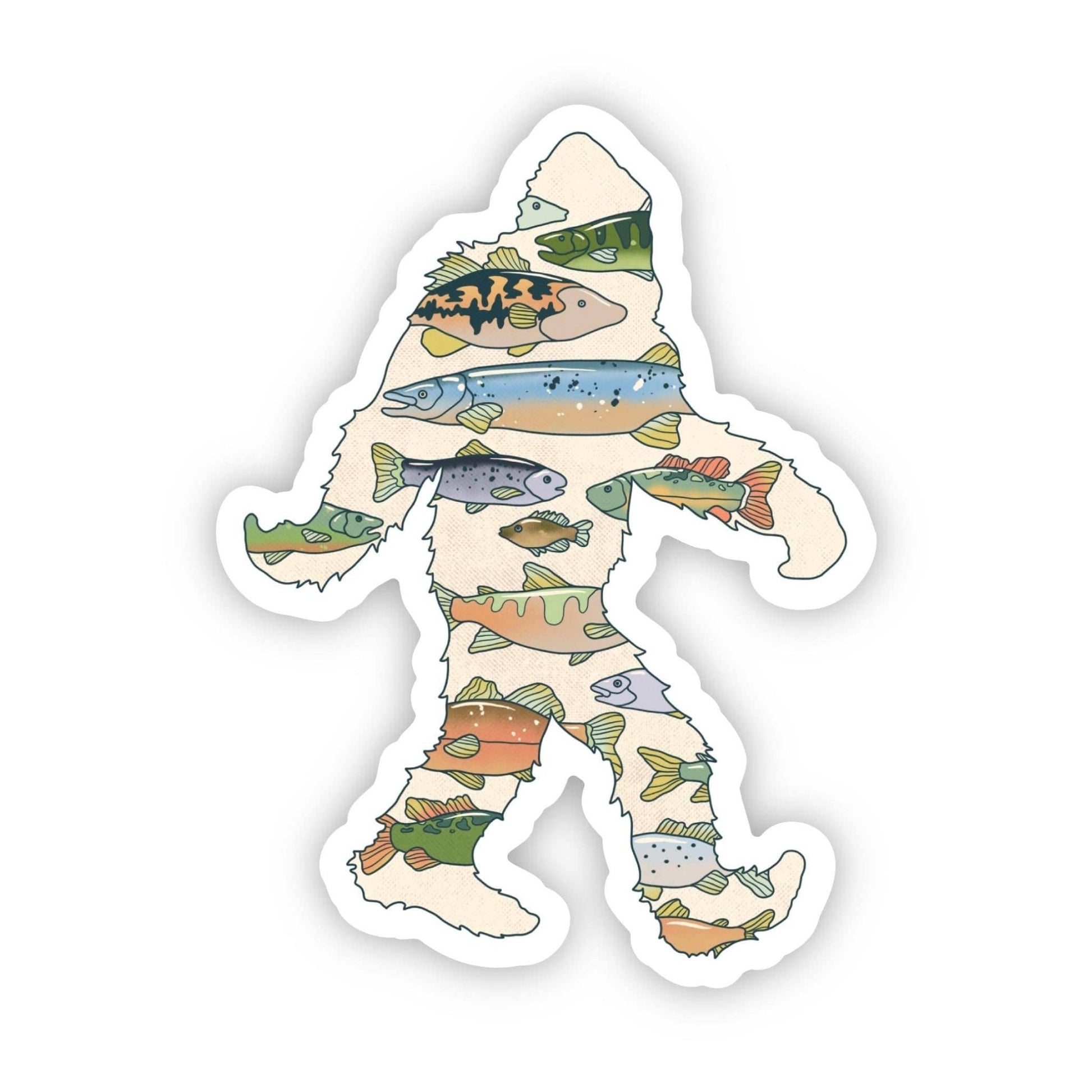 "Up North" and Fishing Bigfoot Stickers - Wander Together Outfitters