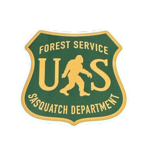 "US Forest Service, Sasquatch Department" Bigfoot Sticker - Wander Together Outfitters