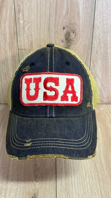 USA Embroidered Patch Hat (Various Colors) - Wander Together Outfitters
