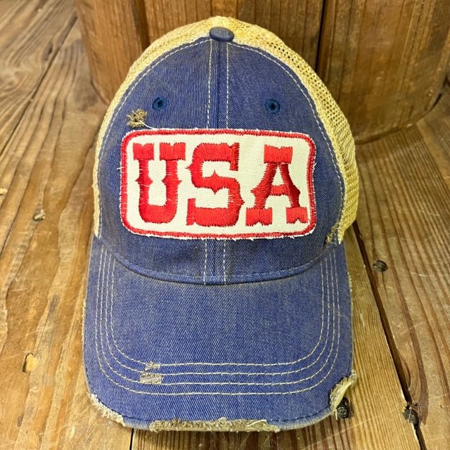USA Embroidered Patch Hat (Various Colors) - Wander Together Outfitters