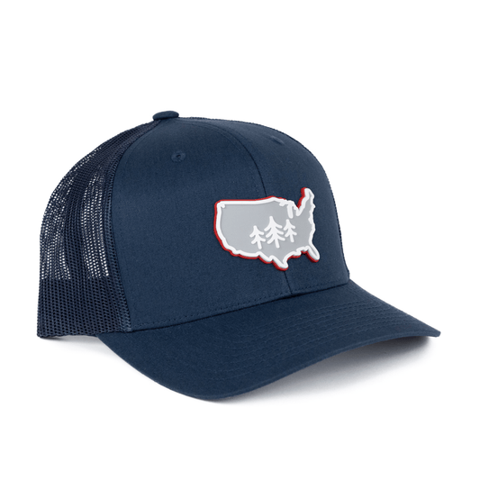 USA TriPine Trucker Hat - Wander Together Outfitters