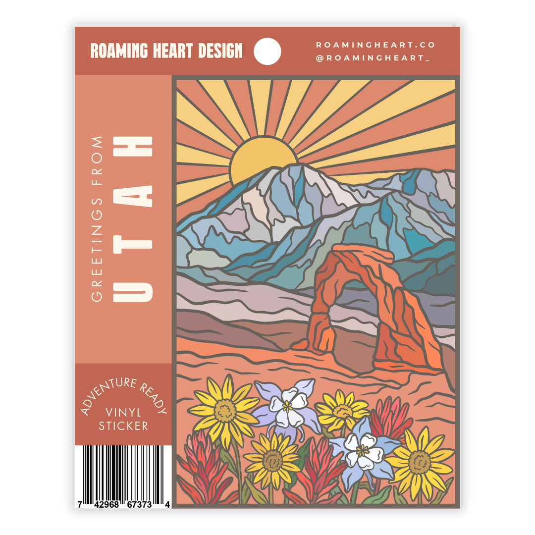Utah Vinyl Sticker - Wander Together Outfitters