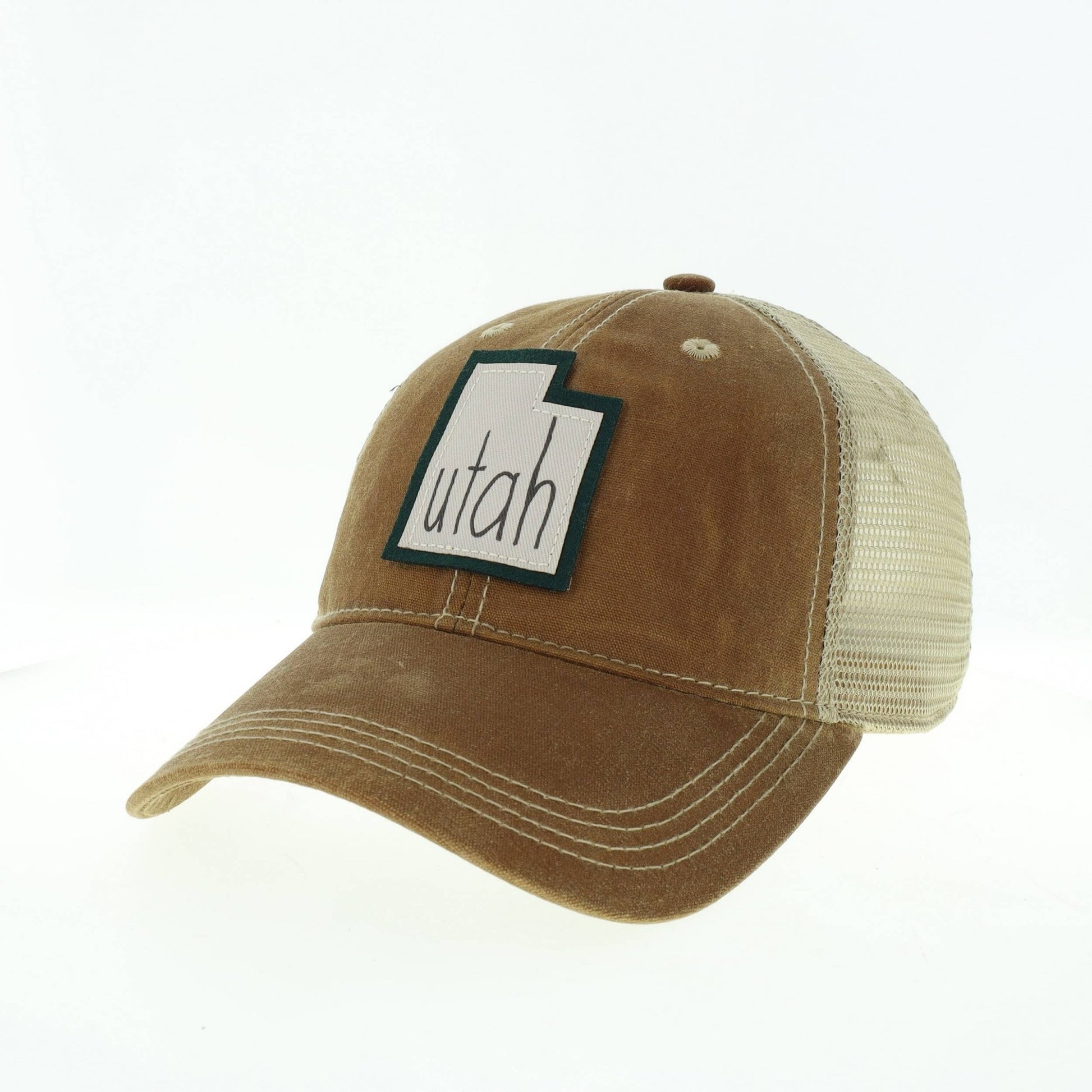 Utah Waxed Cotton Trucker Hat in Dark Tan/Khaki (CLEARANCE) - Wander Together Outfitters