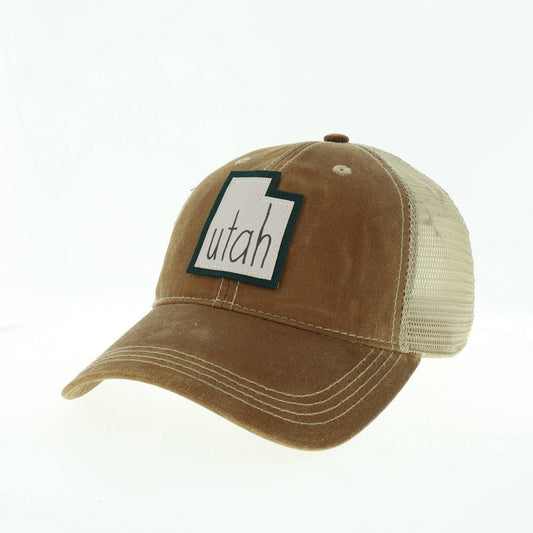 Utah Waxed Cotton Trucker Hat in Dark Tan/Khaki (CLEARANCE) - Wander Together Outfitters