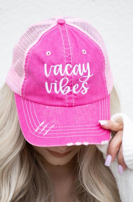 "Vacay Vibes" Embroidered Cap - Wander Together Outfitters