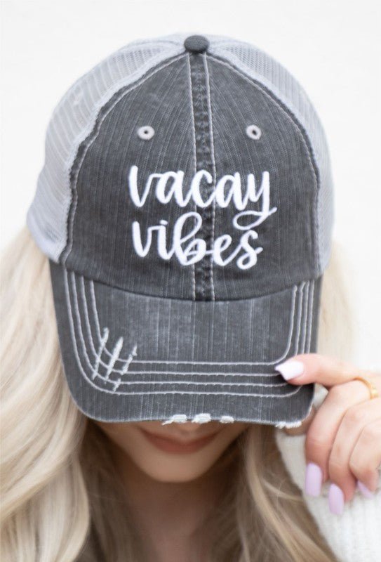 "Vacay Vibes" Embroidered Cap - Wander Together Outfitters