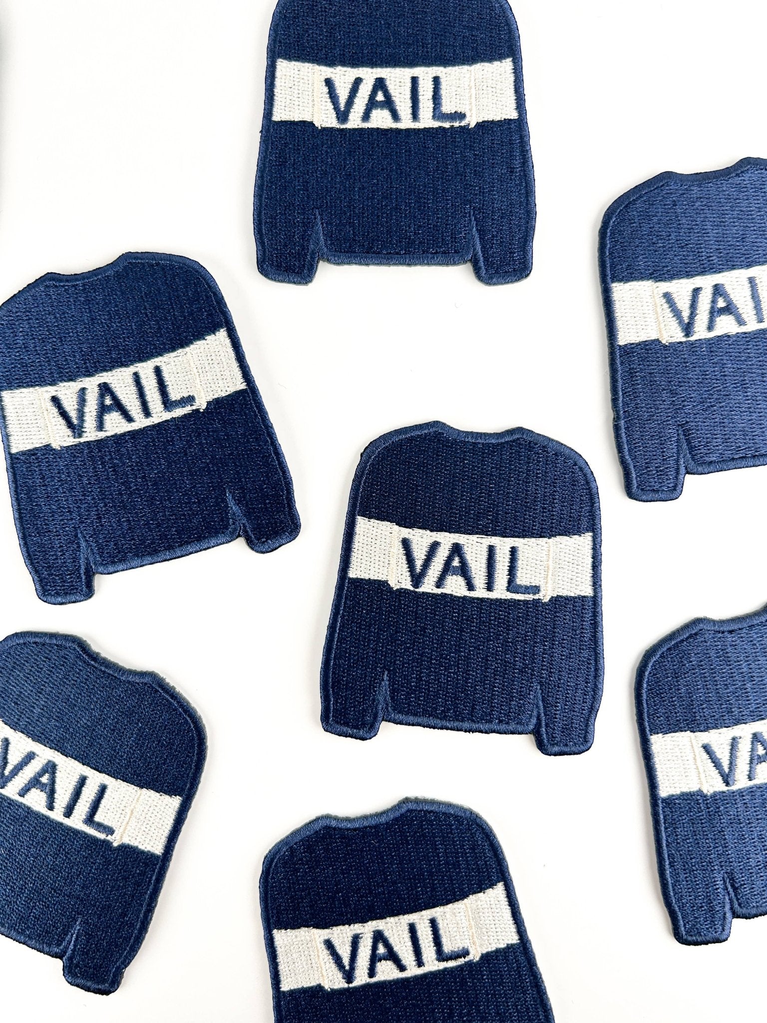 Vail Sweater Embroidered Ski Town Iron On Patch - Wander Together Outfitters