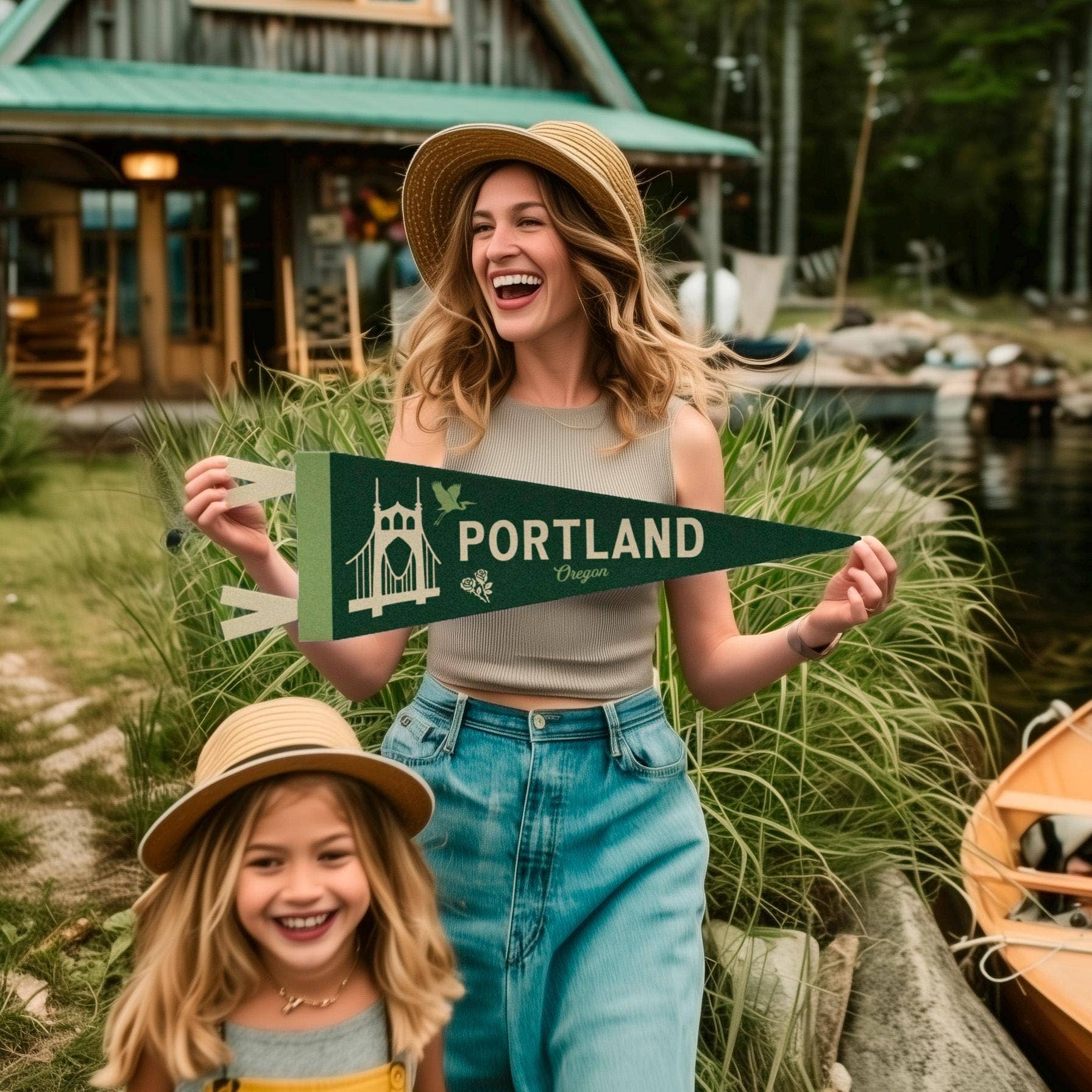 Various Cities - Choose Your Favorites! Felt Pennant (15 Cities to Choose From) - Wander Together Outfitters